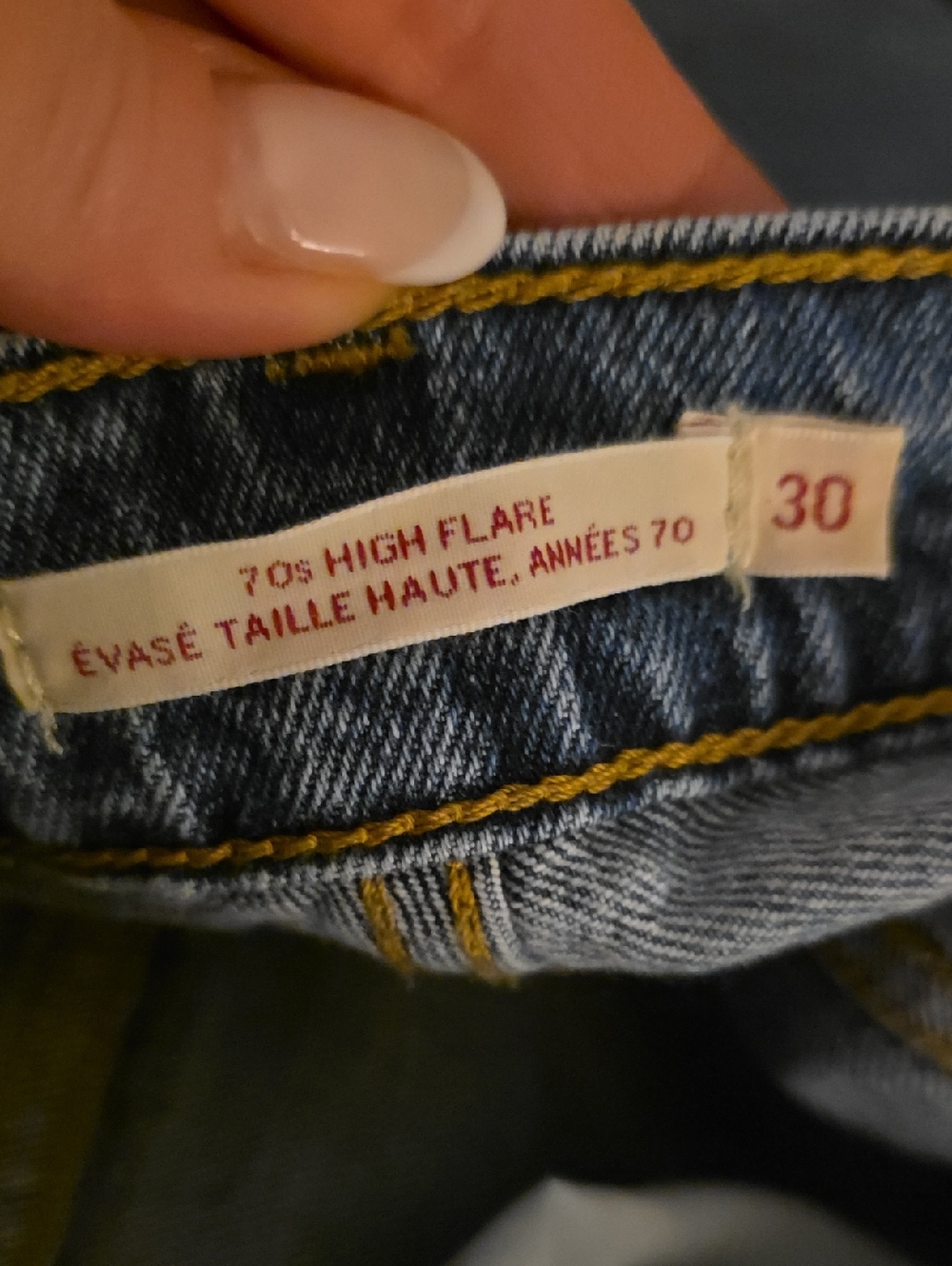 Levi's '70s High Flare Jean 30W 32L In Sonoma Walks (Medium Wash) - Picture 7 of 10